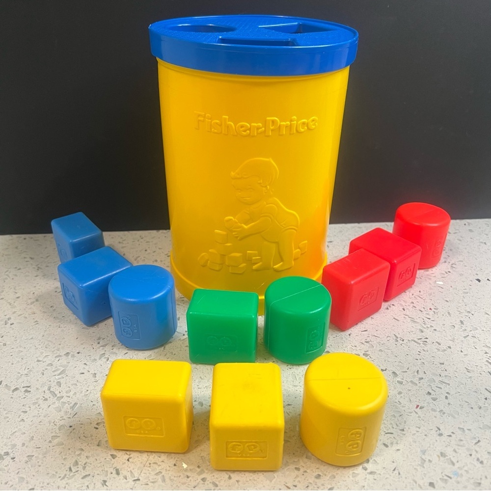 Vintage 1977 FISHER PRICE Baby's First Blocks Toddler Shape Sorter | Excellent!